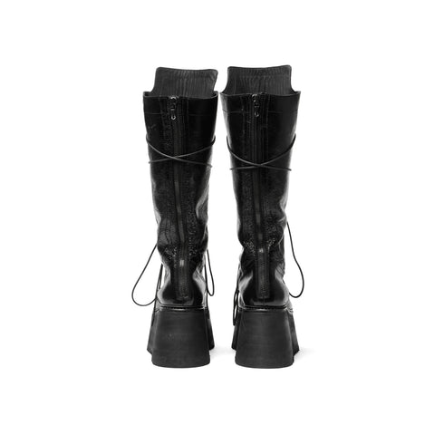 917FWM4 Black / Long Military Talos Boots